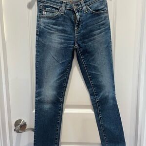 AG Adriano Goldschmied Dark Wash Jeans - The Prima Crop - Size 24R
